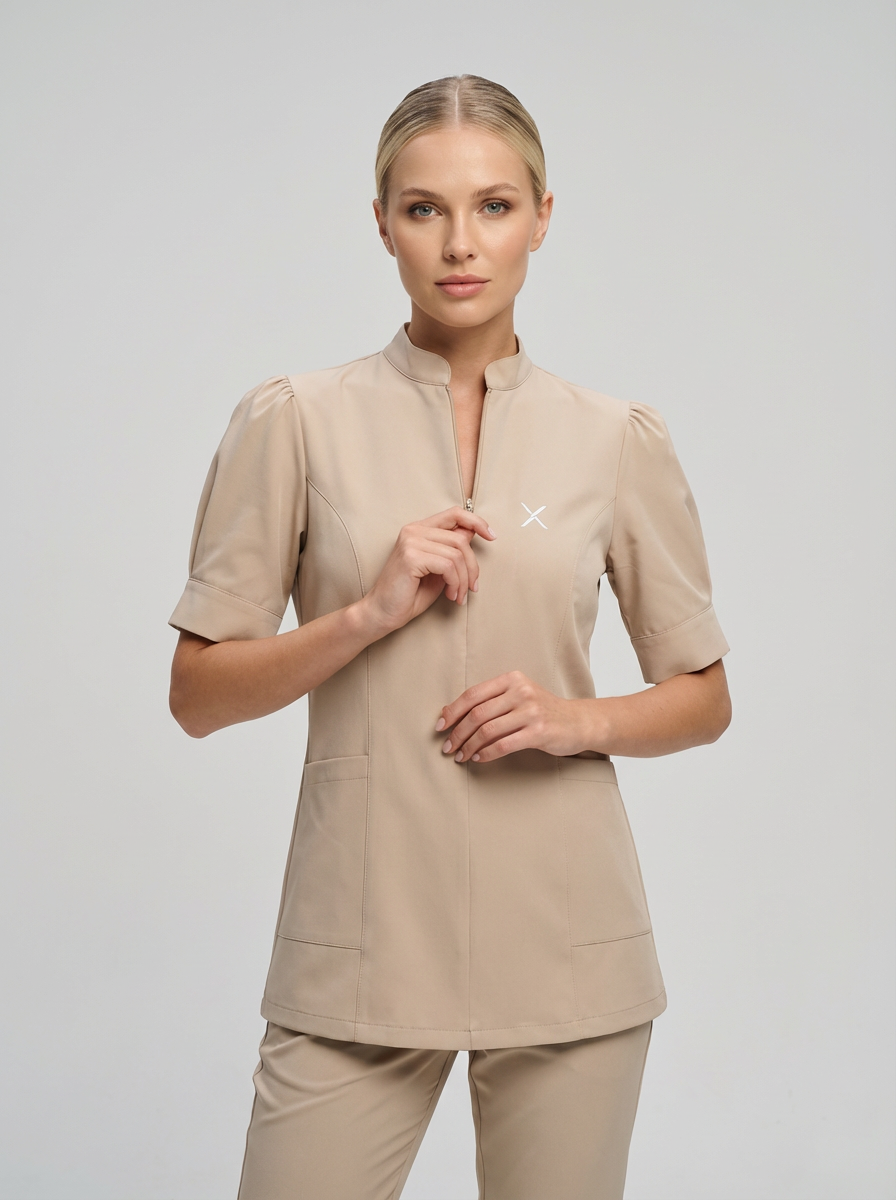 Pumpkin Hijab Serisi Takım Bej