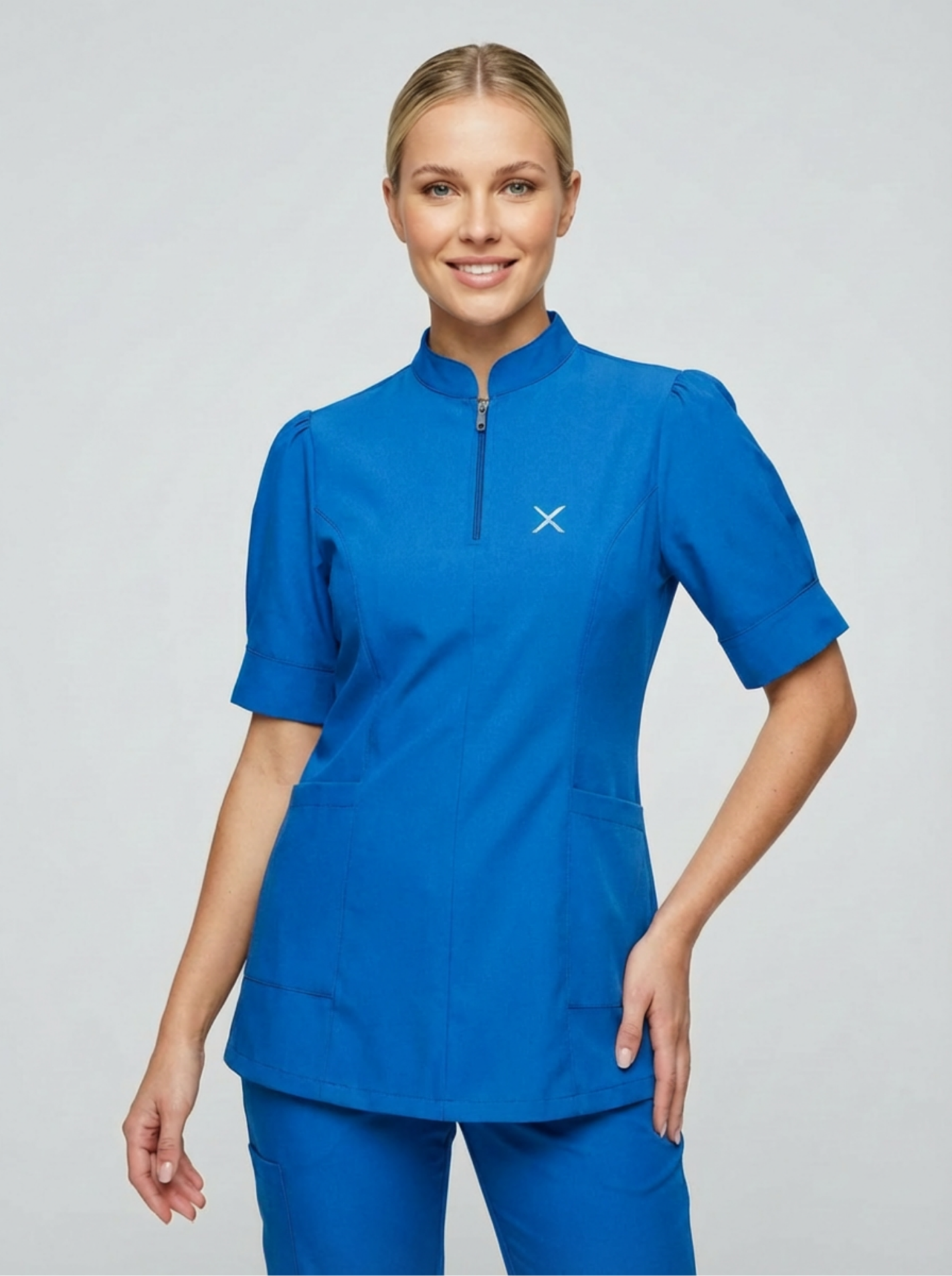 Pumpkin Hijab Serisi Takım Saks Mavisi