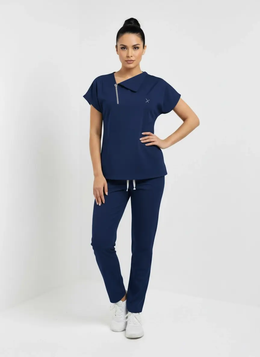 Ms. Single Collar Serisi Takım Lacivert