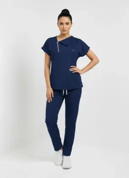 Ms. Single Collar Serisi Takım Lacivert