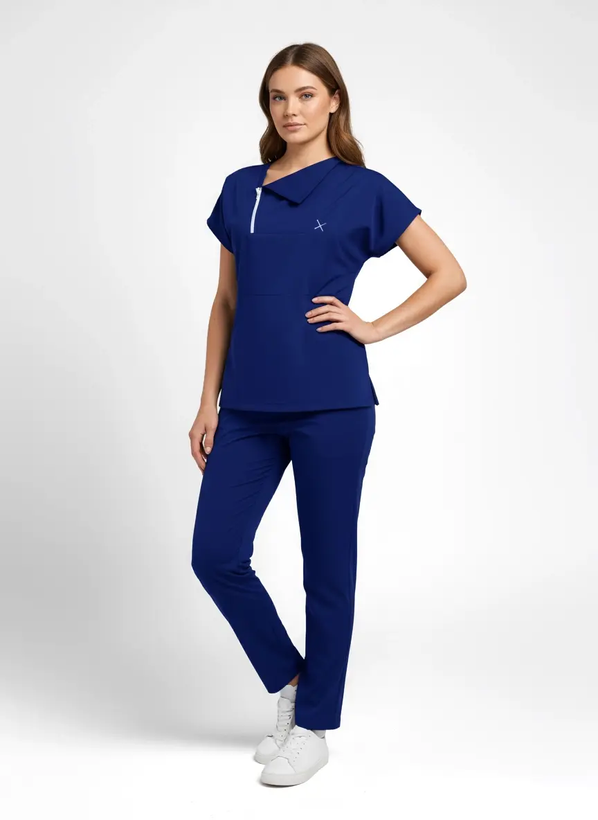 Ms. Single Collar Serisi Takım Saks Mavisi